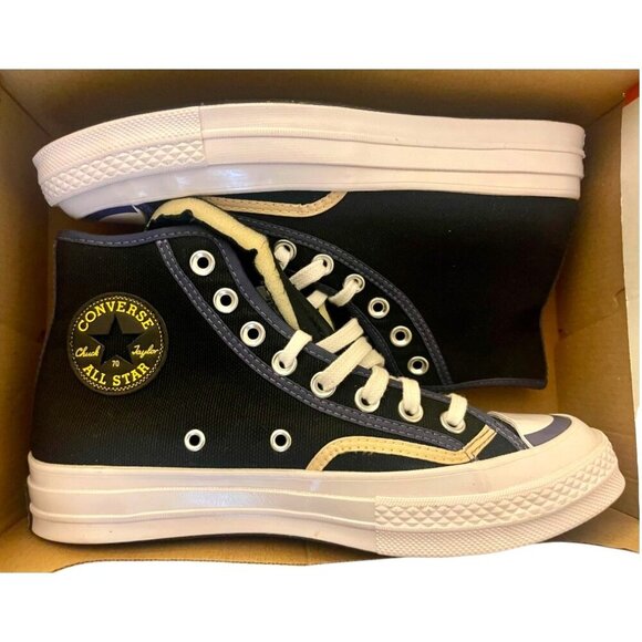 Converse Chuck 70 Varsity High Black Recycled Canvas M 6.5 W 8.5 - Picture 1 of 14